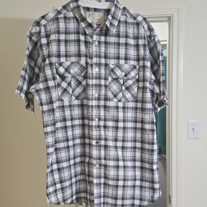 Marc Ecko Black and White Plaid Shirt